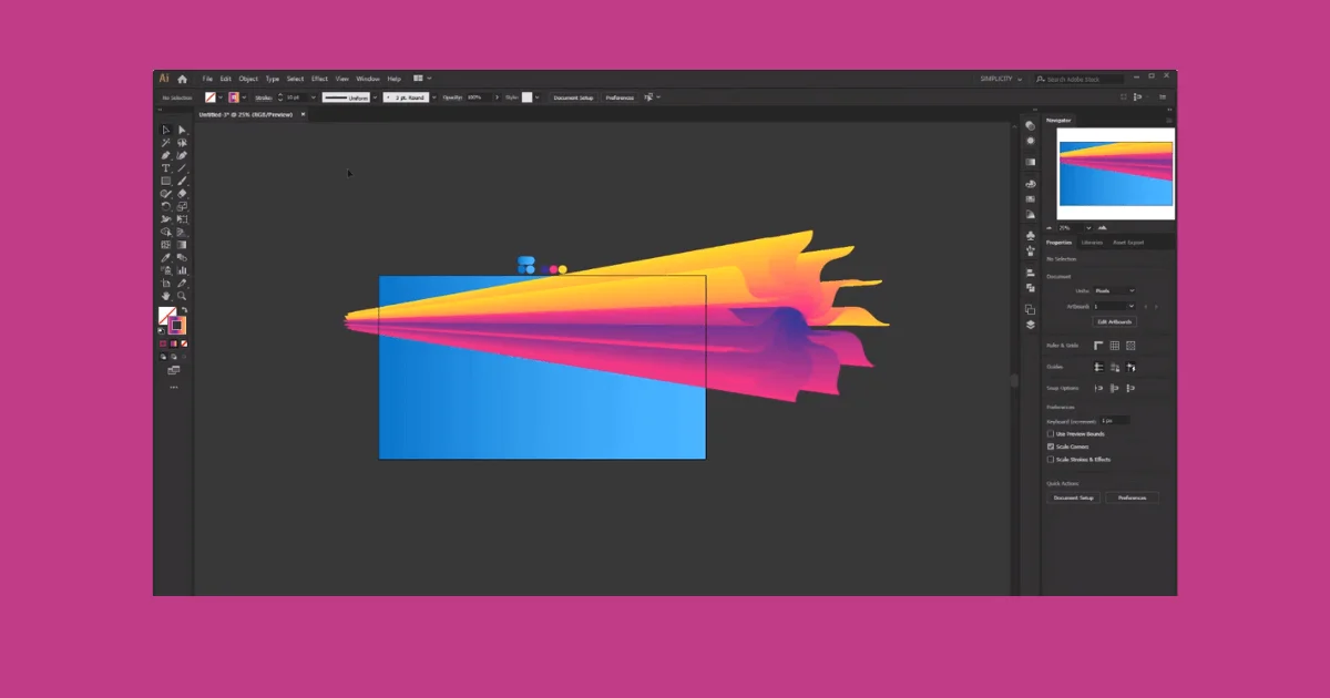 Fluid Abstract Background Using Adobe Illustrator.