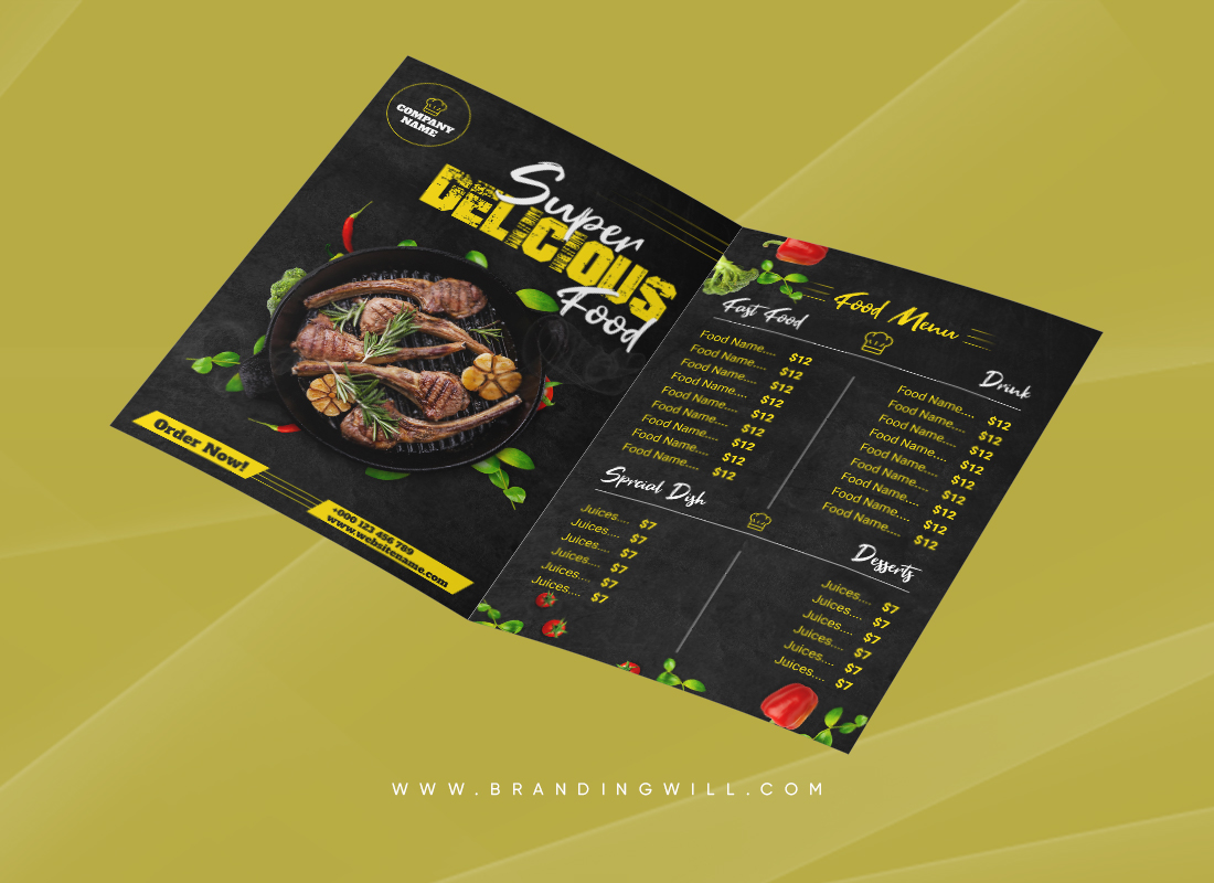 food menu design