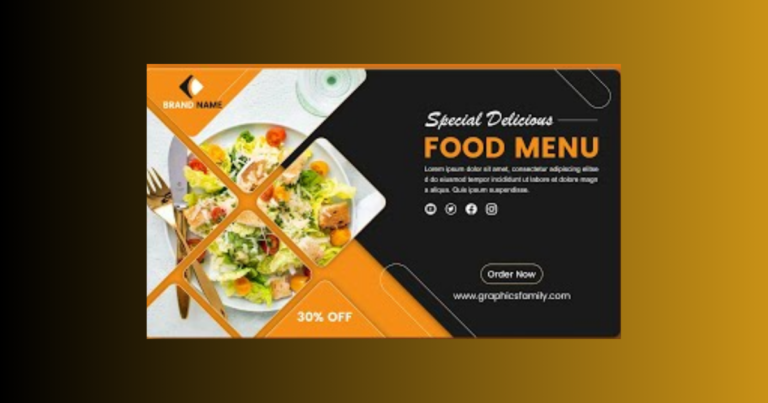 Create Web Banner for Food Website. Easy Guide